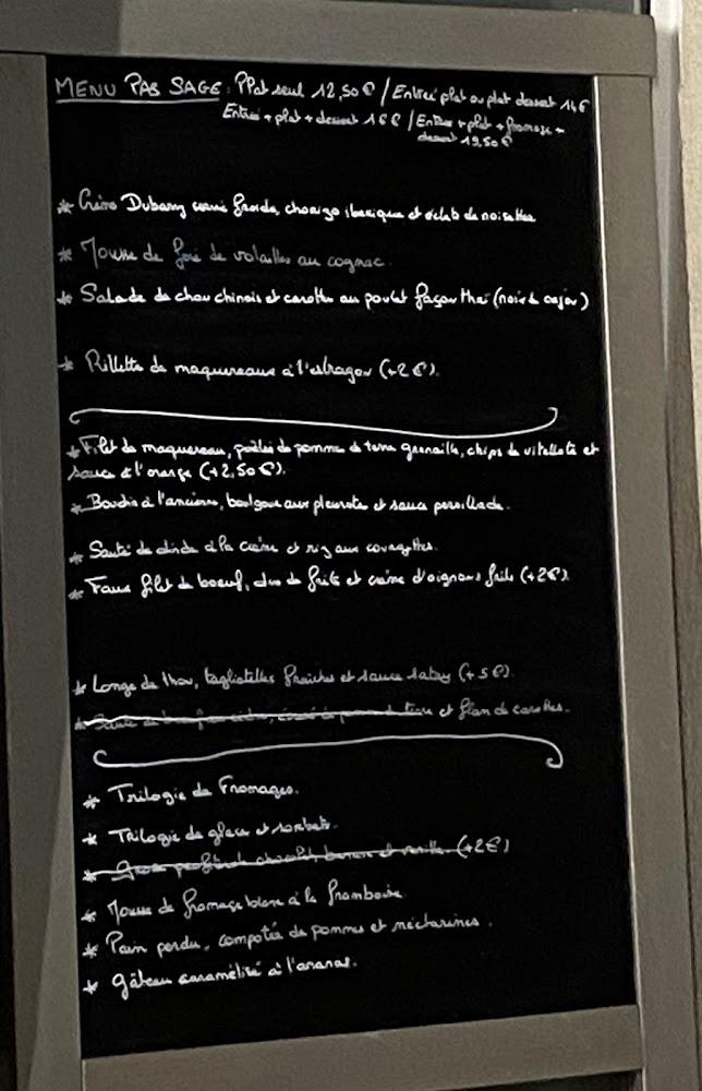 Restaurant Le Pas Sage - Menu Image 4